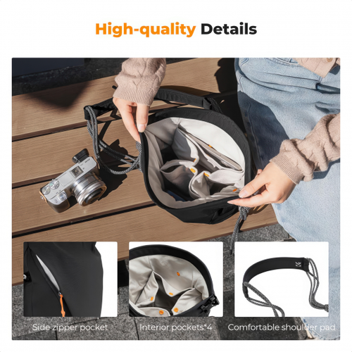 Torba fotograficzna K&F Concept Urban Wander Sling U11 5 l - czarna na Arena.pl