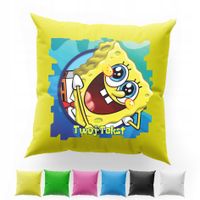 POSZEWKA Z NADRUKIEM BAWEŁNIANA 40x40CM - SPONGEBOB BAJKA PATRYK SKALMAR