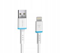 KABEL DO ŁADOWANIA REINSTON EKT39 USB-LIGHTNING 60 CM BIAŁY