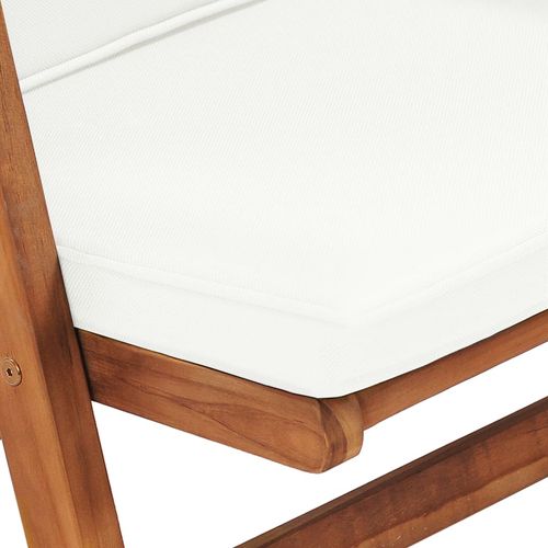 Rozkładane krzesła ogrodowe z poduszkami, 2 szt., drewno tekowe na Arena.pl