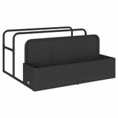 Poolside Float Storage Czarny 110x100x57 cm Polirattan