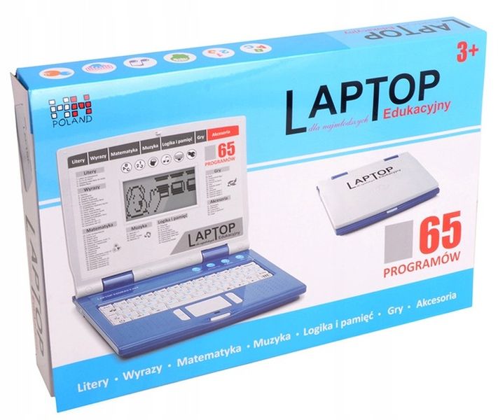 Laptop edukacjny dla dzieci komputer 65 programów zdjęcie 8