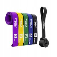 Zestaw gum materiałowych do ćwiczeń fitness taśmy oporowe 5 szt Trex Sport