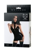 sukienka wetlook ivy glossy czarna m