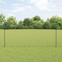Ogrodzenie z słupkiem Szary 1,4 x 25 m Stal