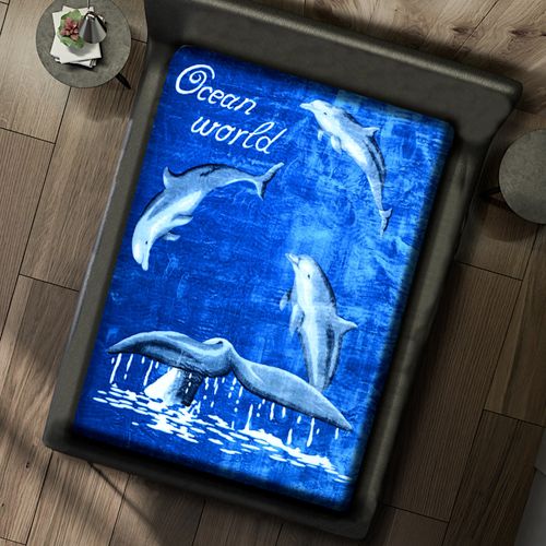 Gruby Koc Akrylowy 160X210 Delfiny 18796 na Arena.pl