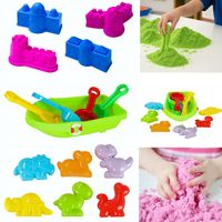 DUZY ZESTAW XXL PIASEK KINETYCZNY 5 KG BASEN ŁOPATKA PIASKOWNICA STATEK