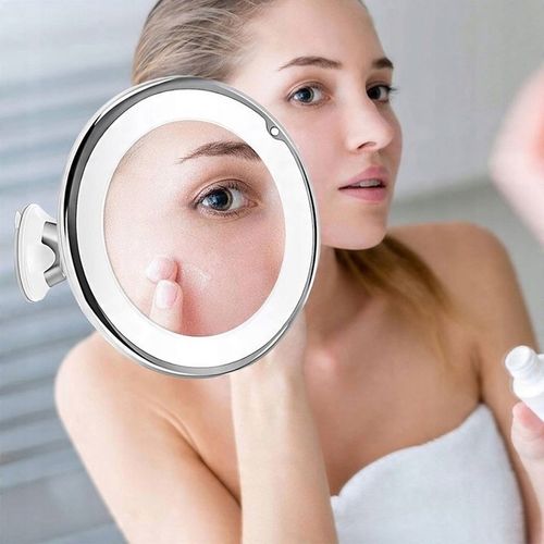 Lusterko kosmetyczne STRADO do makijażu powiększające x10 podświetlane na Arena.pl