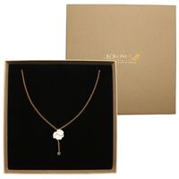 Naszyjnik złoty ślubny KWIATOWY podłużny handmade KOKONET 6-0033