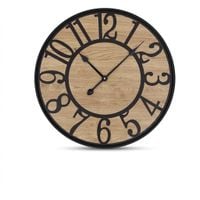 Cichy Zegar Ścienny Retro Metalowy Dekoracyjny Czarny 34 cm Stylowy