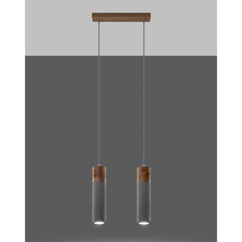 Betonowa lampa wisząca SL.0966 do kuchni betonowa drewniana na Arena.pl