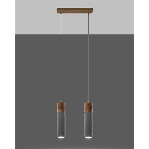 Betonowa lampa wisząca SL.0966 do kuchni betonowa drewniana zdjęcie 3