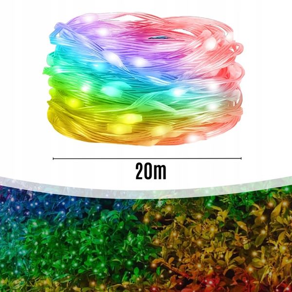 INTELIGENTNE Lampki Choinkowe 200LED SMART FLASH Bluetooth Apka PILOT 20m zdjęcie 8