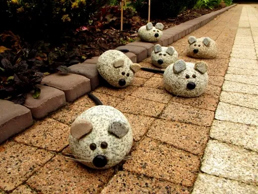 myszka z granitu ozdoba ogród prezent gartdeco1 zdjęcie 5