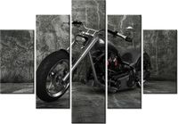 105CM 150CM OBRAZ 5 ELEM CHOPPER DRUK