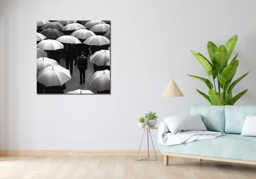 Obraz 90x90cm Samotność w Tłumie na Arena.pl