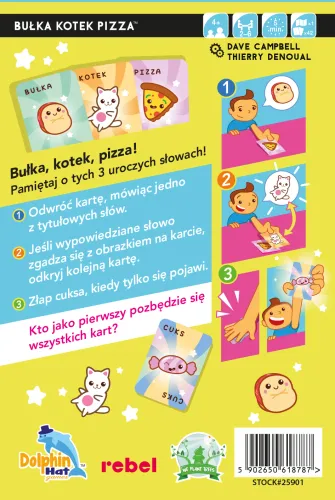 Gra karciana dla dzieci - Bułka, Kotek, Pizza - Zgadywanka dla najmłodszych na Arena.pl