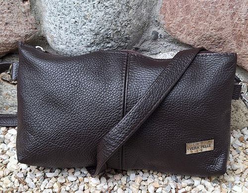 Skórzana Torebka Shopper Skóra Naturalna Włoska Vera Model 2w1 PREMIUM na Arena.pl