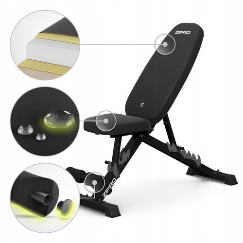 Ławka Treningowa do ćwiczeń Ławeczka prosta regulowana Składana Zipro na Arena.pl