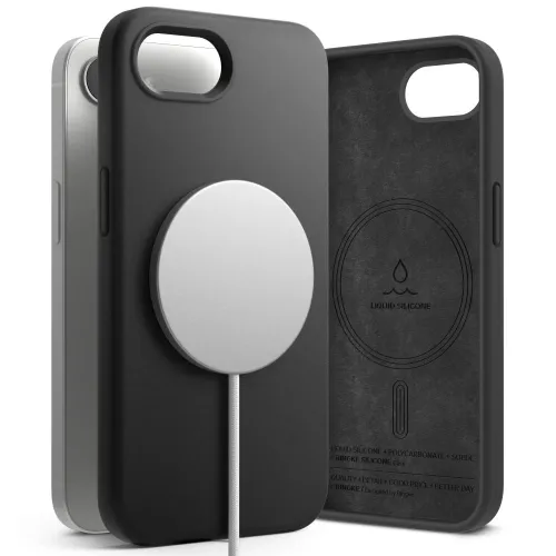 Etui Ringke Silicone Magsafe na iPhone 16e - czarne na Arena.pl