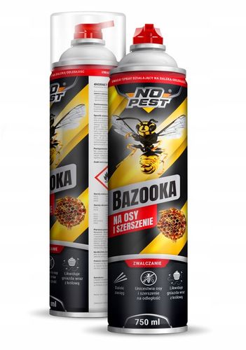 ŚRODEK SPRAY OPRYSK PŁYN PREPARAT NA OSY I SZERSZENIE BAZOOKA 750ML (3 na Arena.pl