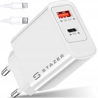 MOCNA ŁADOWARKA SIECIOWA ZASILACZ USB SZYBKIE ŁADOWANIE QC PD 20W + kabel