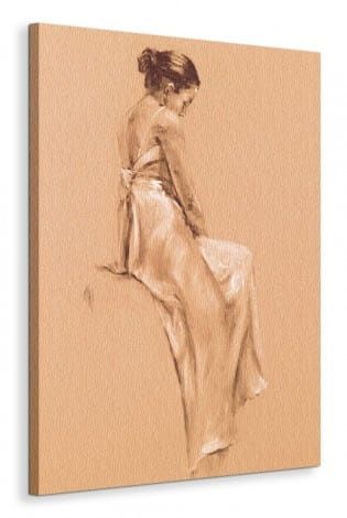 Baletnica Silk I - Obraz na płótnie 60x80 cm na Arena.pl