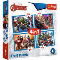 PUZZLE 4W1 ODWAŻNI AVENGERSI 34386