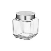 Pojemnik szklany słoik kwadratowy 500 ml do żywności na artykuły sypkie