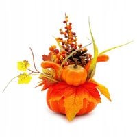 STROIK JESIENNY DYNIA Z KWIATAMI JESIENNA DEKORACJA STROIK NA STÓŁ