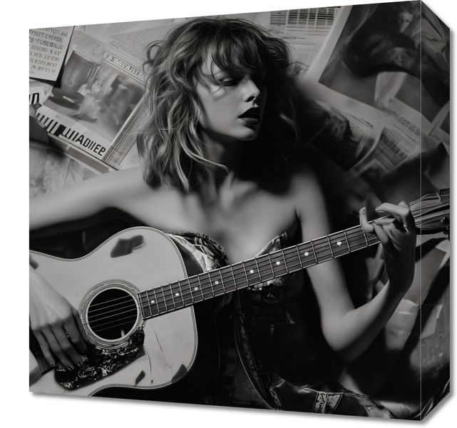 Obraz 40x40cm Młoda Gitarzystka zdjęcie 1