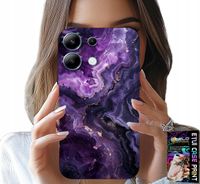 ETUI DO XIAOMI NOTE 14S - FIOLETOWY MARMUREK MODNE KOBIECE + SZKŁO