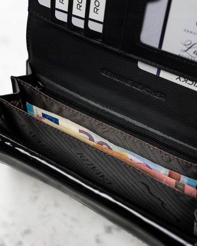 pojemny, duży portfel damski ze skóry naturalnej na zatrzask - 4u cavaldi na Arena.pl