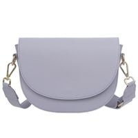 VERA PELLE torebka skórzana listonoszka z paskiem V504 j.lawendowa