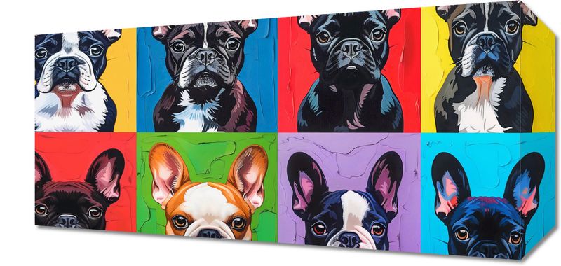 Obraz 40x20cm Buldogi Francuskie zdjęcie 1