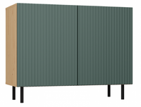 Komoda 2D Ryflowana 100 cm Zielona KAMIKA SLIM TS - 3 Kolory
