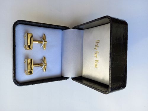 Pozłacane spinki do mankietów EXC Ciężarówka TIR dla Kierowcy Logistyka na Arena.pl