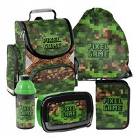 TORNISTER SZKOLNY PASO PIXEL GAME plecak Minecraft piksele- ZESTAW 5 el.!!