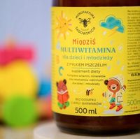 Multiwitamina Miodziś dla dzieci i młodzieży z pyłkiem pszczelim 500 ml