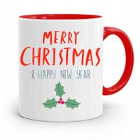 Kubek Czerwony Świąteczny Pod Choinkę Na Mikołaja Z Nadrukiem Ze Zdjęciem