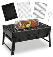 Zestaw Grill Turystyczny Składany 35x27 cm + Koszyk Grillowy Warzywa