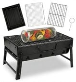 Zestaw Grill Turystyczny Składany 35x27 cm + Koszyk Grillowy Warzywa