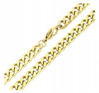 NASZYJNIK MĘSKI STAL CHIRURGICZNA PANCERKA 55 cm / 8 mm KOLOR ZŁOTY