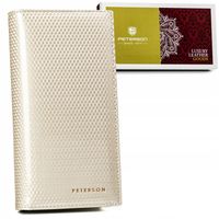 duży, pionowy portfel damski na magnes i zamek - peterson