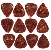 Kostki gitarowe Gibson Tortoise 12 szt. Brązowe Panterka 351 Plectrums