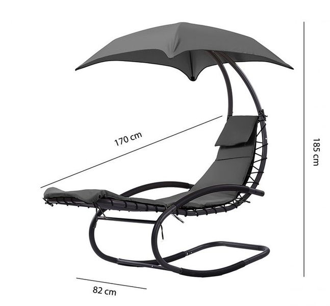 Leżak metal szary ModernHome zdjęcie 4