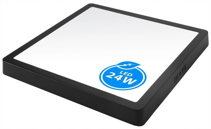 PANEL PLAFON LED NATYNKOWY 24W KWADRAT CCD Czarny zdjęcie 1