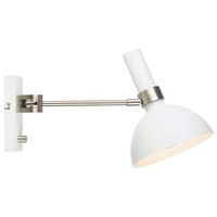 Kinkiet LAMPA ścienna LARRY 107499 Markslojd metalowa OPRAWKA regulowana na wysięgniku stal biała