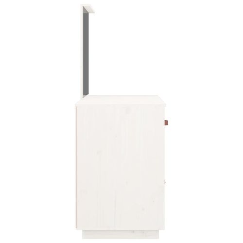 Toaletka, biała, 95x50x134 cm, lite drewno sosnowe na Arena.pl