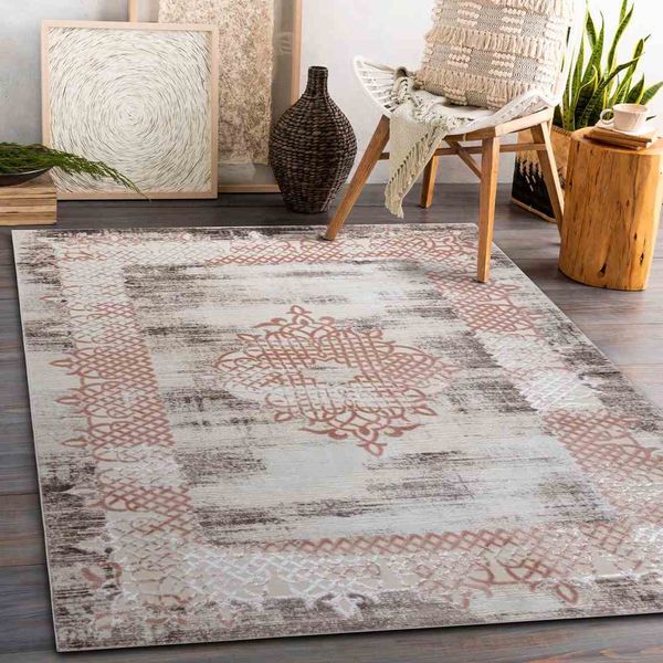RUG/LU/IONA/FRAME3/BEIGE+PINK/160x220 zdjęcie 5